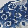 Women's Minimalist Blue & White Flower Print Short Sleeve T-Shirt Soft Loose Fit Summer Top, Versatile for Casual & Date Looks