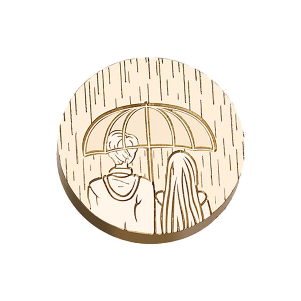 Wax Seal Stamp Head for Seal Envelope Invitation Scrapbooking Round Wax Seal Stamp Head Replacement Brass Stamp Head