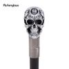 Weißer Harzblumen-Totenkopf-Kopf Gehstöcke Mode-Stock Dekorativer Stock Halloween für Cosplay-Partys, für Cosplay & Party 93cm