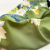 Fashion New Luxury Women Printed Scarf 90cm Lotus Large Square Scarves Twill Silk Headscarf HIjab Flower Foulard