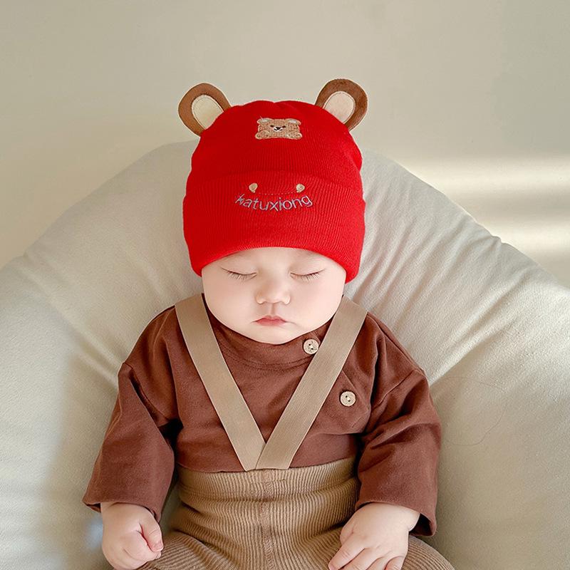Katu Bear Infant Cotton Pullover Hat for 3-12 Months - Spring/Autumn Boys & Girls