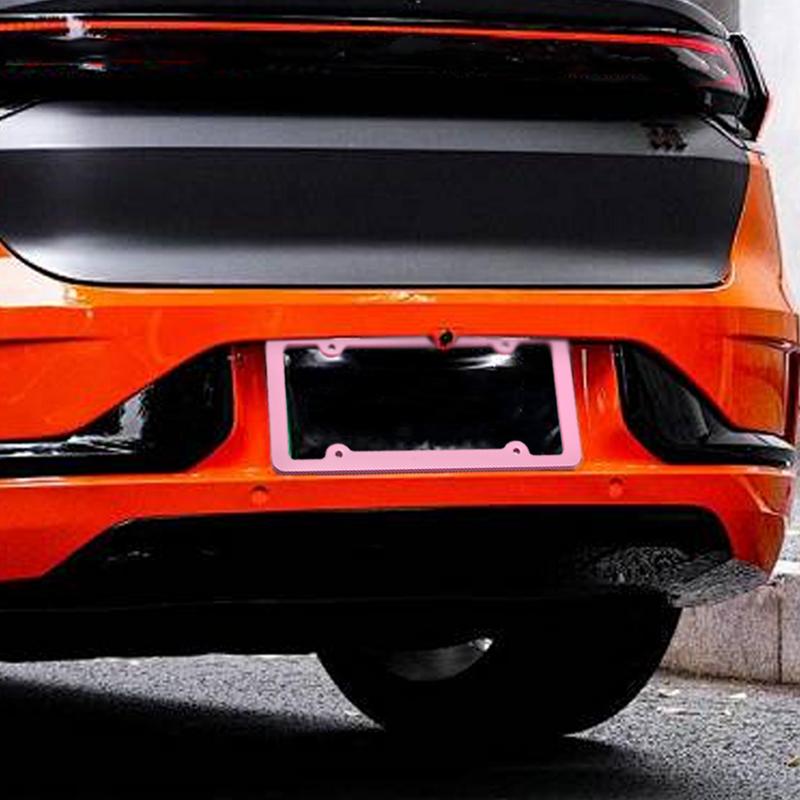 Tag Frame For License Plate Aluminum Alloy Tag Frame Protector Unbreakable Protection Frame With Screws & Nuts For American