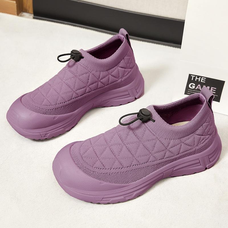 Fashion 2025 New Women's Soft Sole Slip-On Shoes Comfortable Traditional Cloth Walking Sneakers Fashion Casual Leisure Flats for Moms