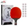 Raquete de Tênis de Mesa Double Fish Black Carbon King 5 Estrelas