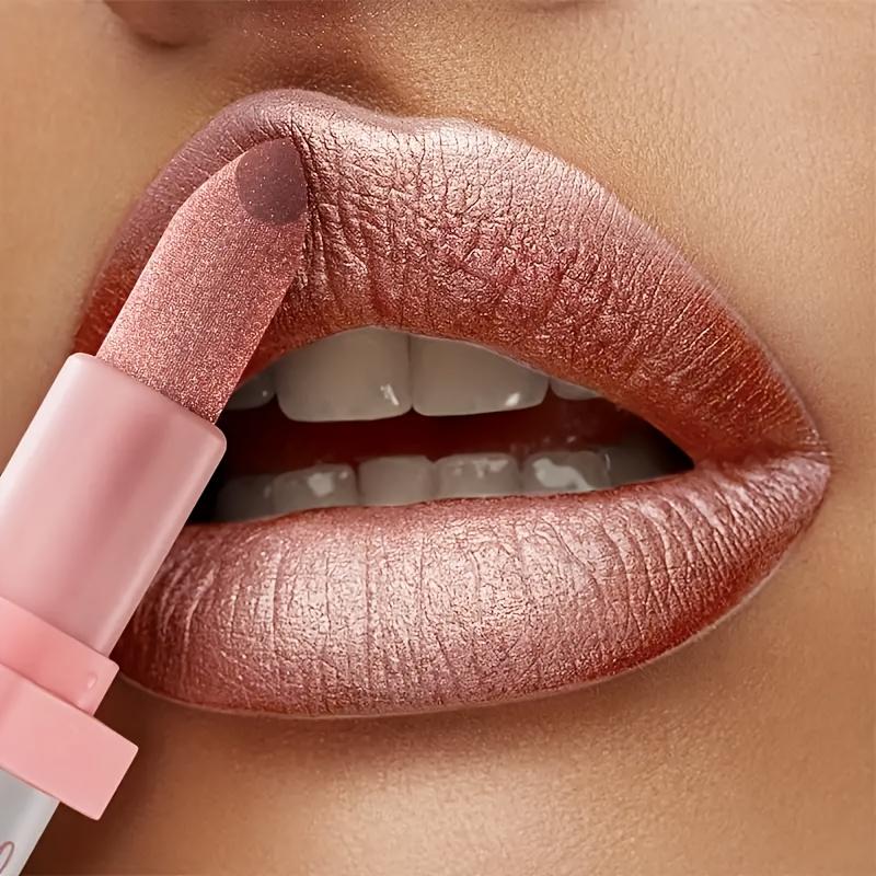 Metalická třpytivá rtěnka Dlouhotrvající voděodolný make-up na rty bez vyblednutí Třpytivý perleťový finiš Ideální pro každodenní i sváteční pohledy na hudební festival