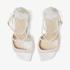 Fashion Square Headed Fish Mouth Sexy Pearl Strap Sandals New European  American Summer Women's Pearl Wedding Bride High Heels Shose 45