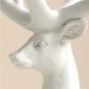 Deer Figurine 2-Piece Resin Christmas Decorations Silver White Deer Figurines Home Decor For Desktop Mantle Fireplace Living