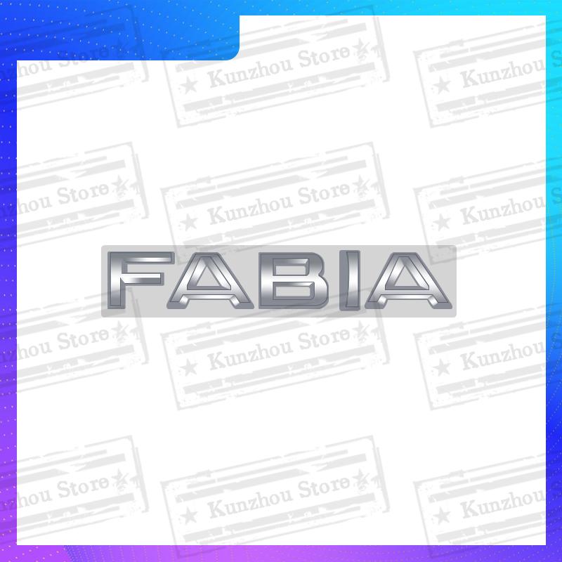 AAABV1 1PCS Metal For Skoda Octavia Yeti Rapid Kodiaq Karoq 4X4 Fabia Kamiq Superb VRS Logo Bright Silver Emblem Car Rear Trunk Sticker