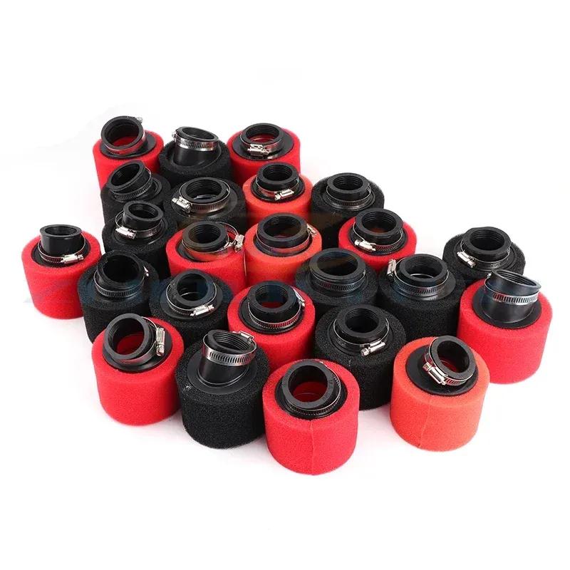 35mm 38mm 42mm 45mm 48mm Bend Elbow Neck Foam Air Filter Sponge Cleaner Moped Scooter Dirt Pit Bike Motorcycle RED Kayo BSE