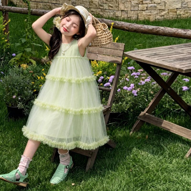 2026 Summer Girls’ Sweet Mesh Princess Dress - Unique and Beautiful 170 cm