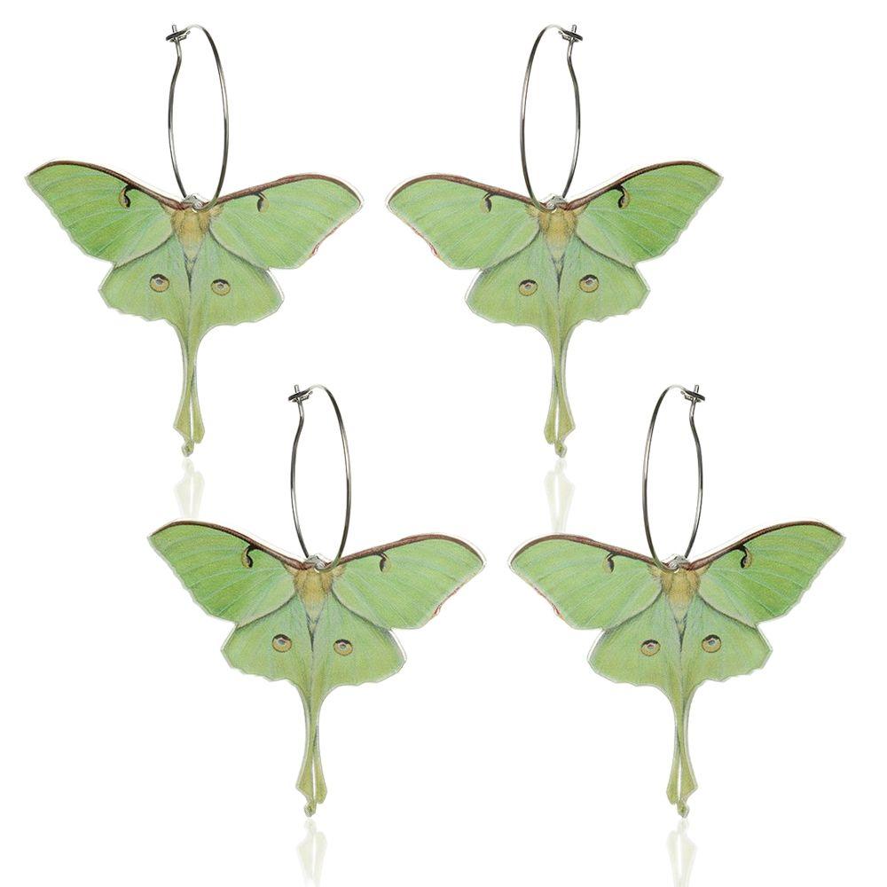 

Забавное заявление Необычный Винтаж Акриловые Подвески Серьги Зеленая Бабочка Мотылек Женщины Девушки