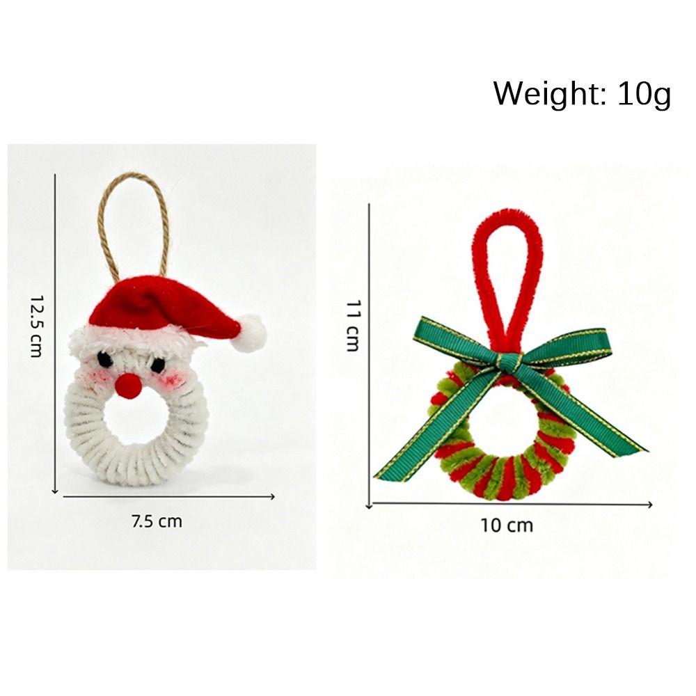 Santa Claus Mini Christmas Wreath Xmas Decorations Xmas Hanging Ornament  Door Decor