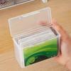 Card storage box, with 5 small boxes and 1 long box, desktop card organization box, durable storage box