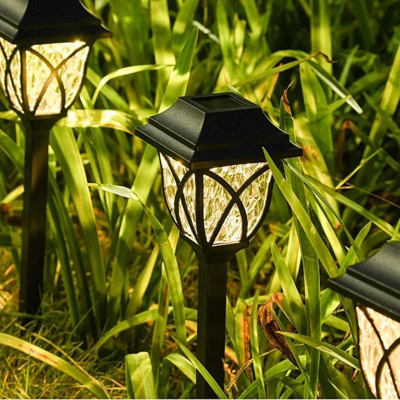 Solar Powered Lawn Lights Outdoor Waterproof LED Bright Pathway Lights Landscape Yard Garden Path Lights Garden Decoration