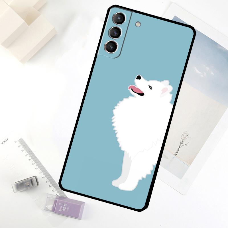 Japanese Spitz Dog Phone Case For Samsung Galaxy S25 FE S20 FE S21 S22 S23 S24 S25 S26 Ultra S10 S25 Plus Cover