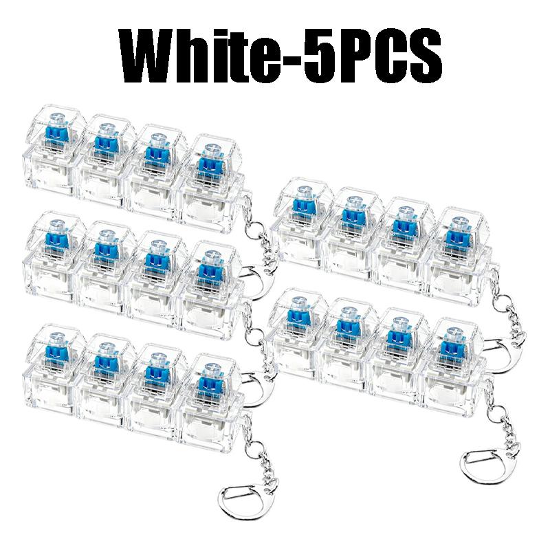 Led Light-Up Keychain Keyboard Clickable Button Fidget Toy For Stress Anxiety Relief Portable Desk Accessory Office Decor Gift