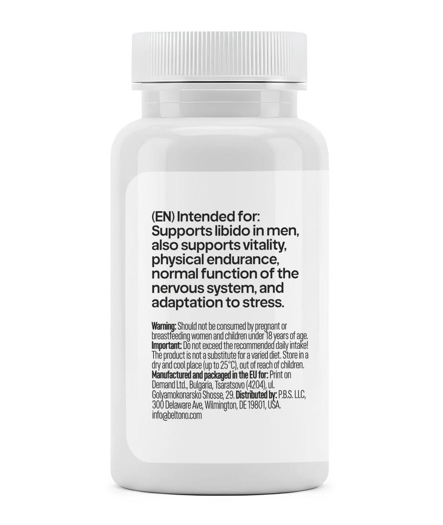 Bel Tono Male Vitality Boost with Zinc, L-Citrulline, L-Carnitine & Herbal Extracts, 30 capsules