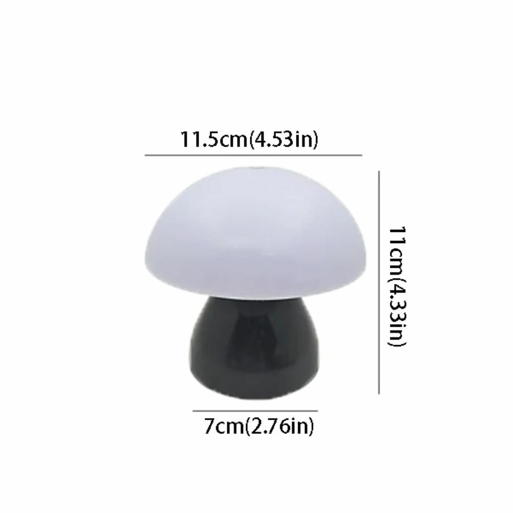 Warm White Lights Mushroom LED Table Lamp Dimmable Function USB Charging Port USB Charging Night Light Touch Control
