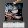 Satoru Gojo Anime Pillow Covers Cartoon Sofa Decorative Home Double-Sided Printing Short Plush Cute Cushion Cover
