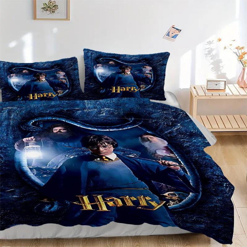 

3pcs Harry Potter Bedding Set: Perfect for Bedroom or Guest Room. Soft and Comfortable with No Core Included yy251010121 135x200cm