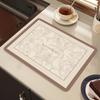 Kitchen Drain Mat Countertop Diatom Mud Absorbent Mat Dishes Water Control Mat Coffee Mat Desktop Insulation Tea Mat