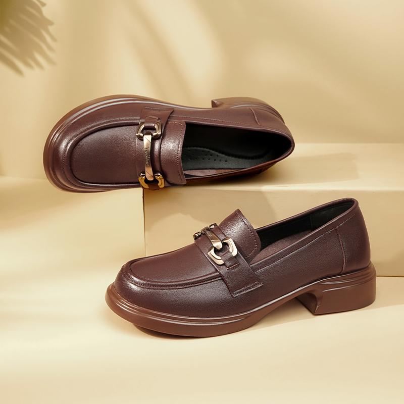 Fashion AIYUQI Loafers Women 2025 Genuine Leather Spring Shoes Women Casual British Style Slip-on Ladies Shoes