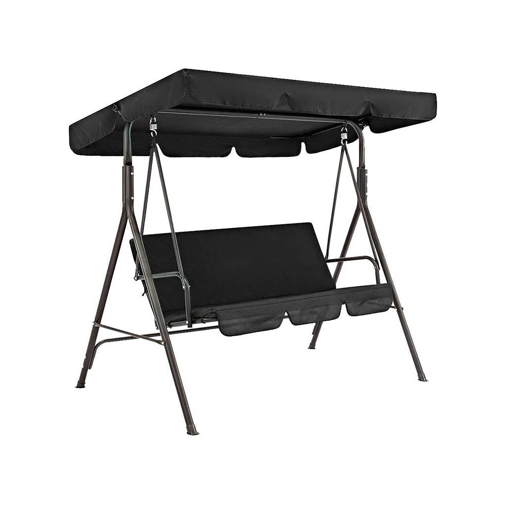 2pcs/set Garden Chairs Patio Swing Cover Set Waterproof UV-resistant Swing Canopy Seat Top Cover +Seat Cover (No Swing Chair)