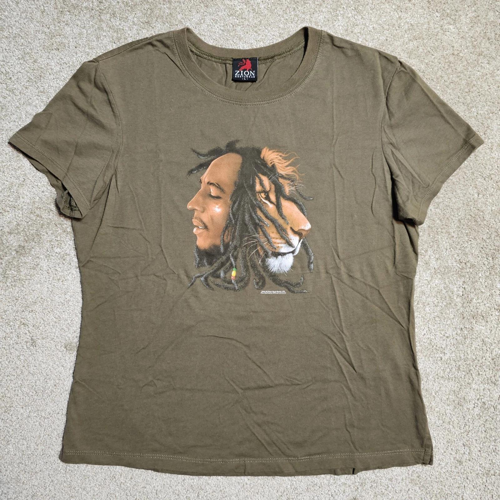 Vintage Y2k Zion Bob Marley Lion T-shirt Mens M Grunge Rasta Babydoll 2004 Skate M