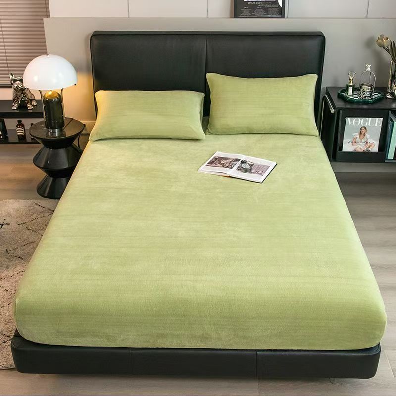 Žiemos Šilta Pliušinė Paklodė su Guma Elastingas Čiužinio Užvalkalas Pūkuotas Aksominis Vilnos Patalių Komplektas Porai Terminis Dvigulė Lova Karališko Dydžio