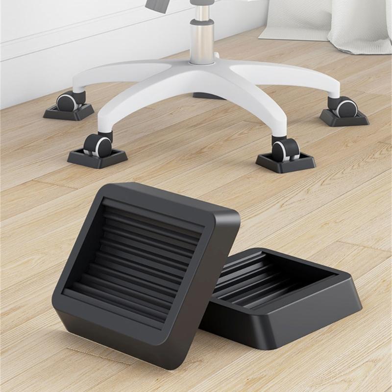Not Slip Rubber Pad Set Furniture Wheel Not Slip Fixing Pad Wheel Stoppers Set Prevent Movement & Protect Floors
