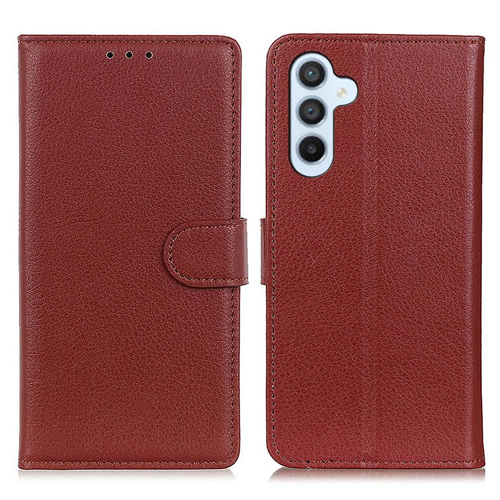 For Samsung Galaxy S26+ Wallet Case PU Leather Phone Cover Litchi Texture