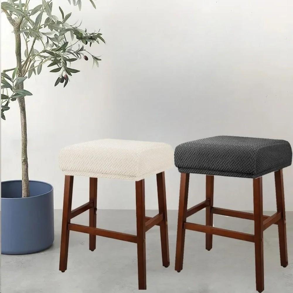Stretchable Bar Stool Covers Square Stool Protector Thickened Saddle Seat Covers  Vanity Stool