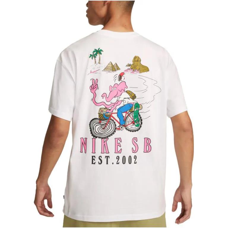 Nike SB T Shirts Men's White Crew Neck Moderate (Unisex) T-Shirts FJ1142 100