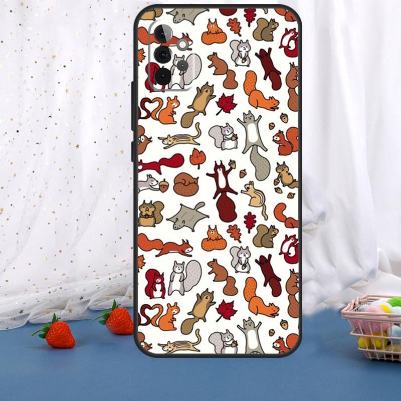 Cartoon Animal Squirrel For Samsung Galaxy A55 A35 A05 A52 A32 A22 A54 A14 A16 A26 A36 A56 A06 A15 A53 A33 A13 Case