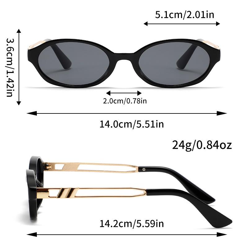 European and American retro rock style rhombus metal large standard inlaid modern retro charm sunglasses
