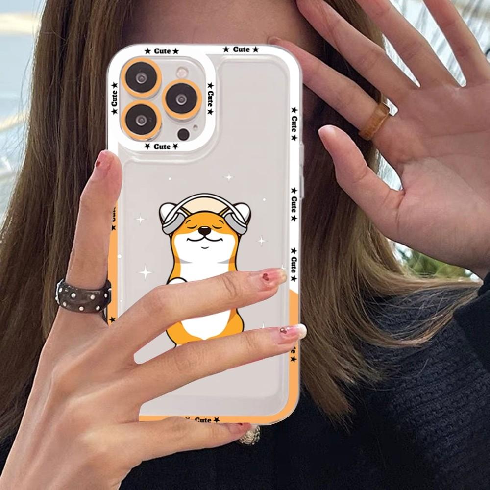 Cute Cartoon Corgi Phone Case For iPhone 15 14 13 12 11 Pro Max XS X XR Mini Protective Cover