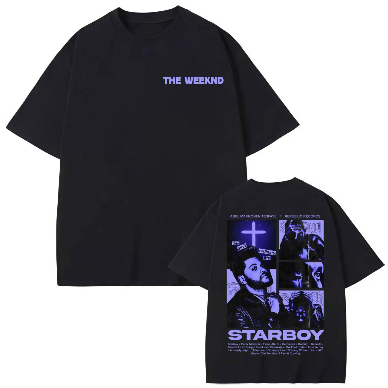 

Rapper The Weeknd Album Merch T-shirt Men Women Hip Hop Vintage Short Sleeve T-shirts Summer Fashion Oversized T Shirts S