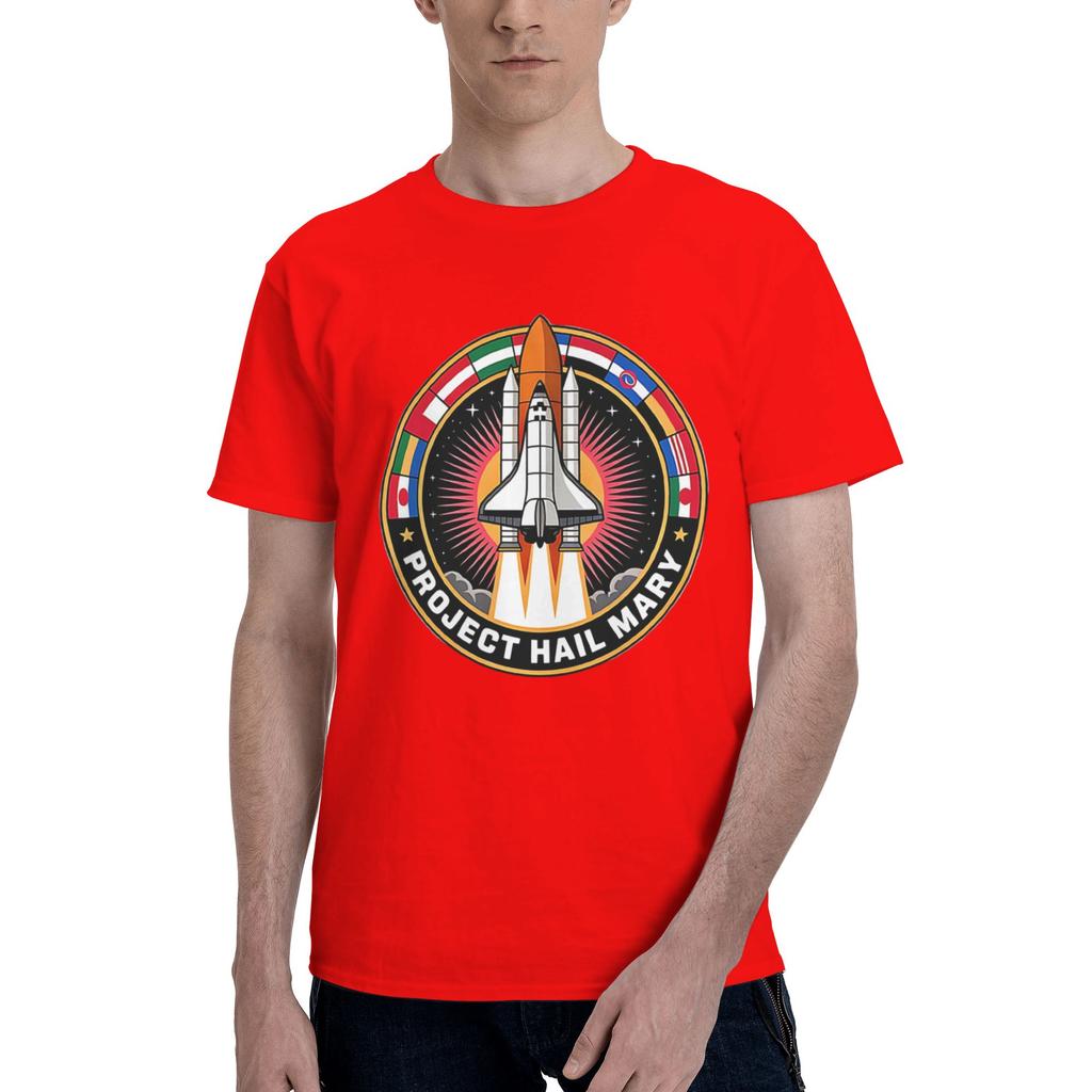 Individuelle Projekt Hail Mary T-Shirts Unisex Kurzarm Ryland Grace Film-T-Shirts Lässige Tee-Tops 100% Baumwolle