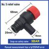 Universal Brass Pressure Relief Valve for Wall-Mounted Boilers, 4 Points, 3 Bar