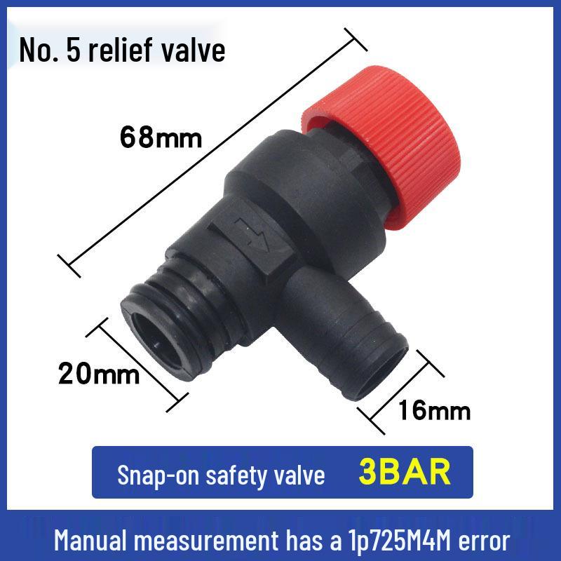 Universal Brass Pressure Relief Valve for Wall-Mounted Boilers, 4 Points, 3 Bar