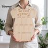 Natural Log Photo Holder Wooden Baby Milestone Frame, My First Year Growth Picture Infant Onesie Shaped Newborn Monthly Memory Keepsake for
