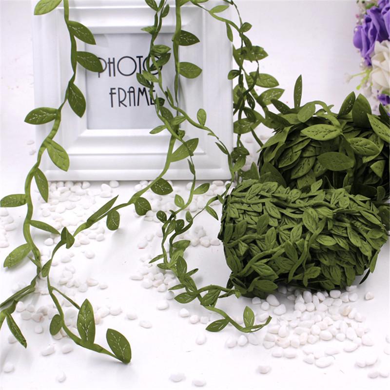 Accesorii din Răchită Rattan Frunză Verde pentru Decorațiuni DIY Coroană și Coafură