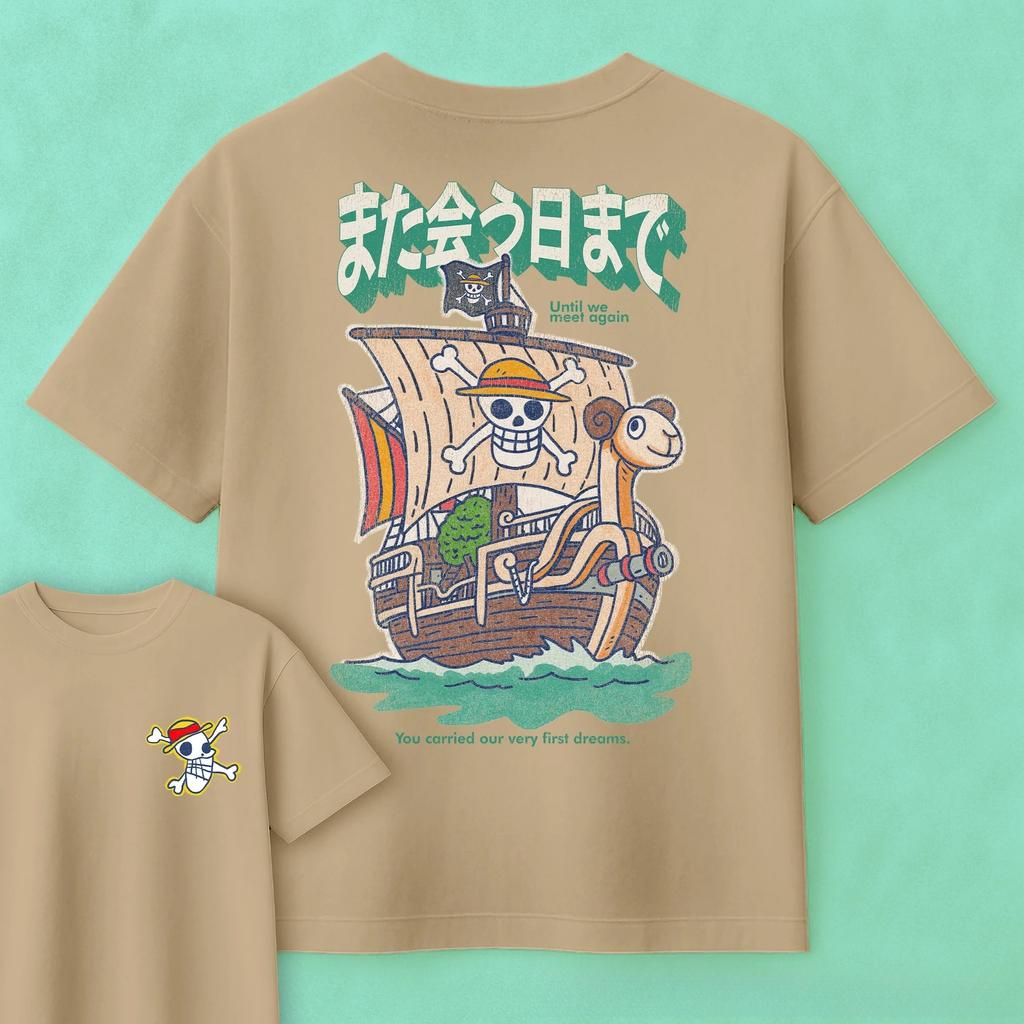2026 Summer One Piece Anime Going Merry Printed Loose Shortsleeved Pure Cotton Childrens Tshirt Tide Unisex Casual Y2k Loose