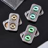 1PC Owl Top Push Card Compact and Portable EDC Fingertip Gear Tactile Push Slider Decompression Toy Metal Rotating Snap Coin