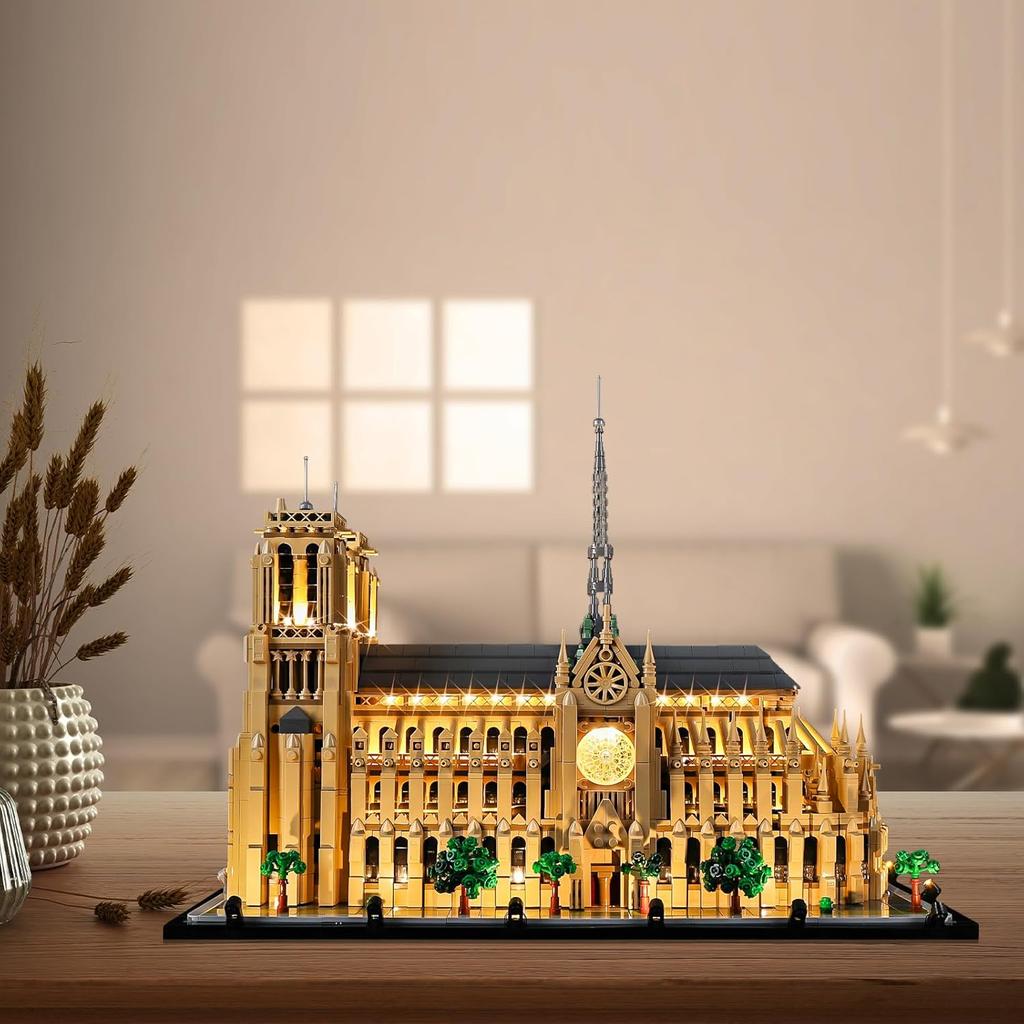 Kyglaring LED Lighting Kit, Compatible with lego Architecture Notre Dame de Paris Model,21061 light Set (lego Sets Not Included) Light Up Your lego!,