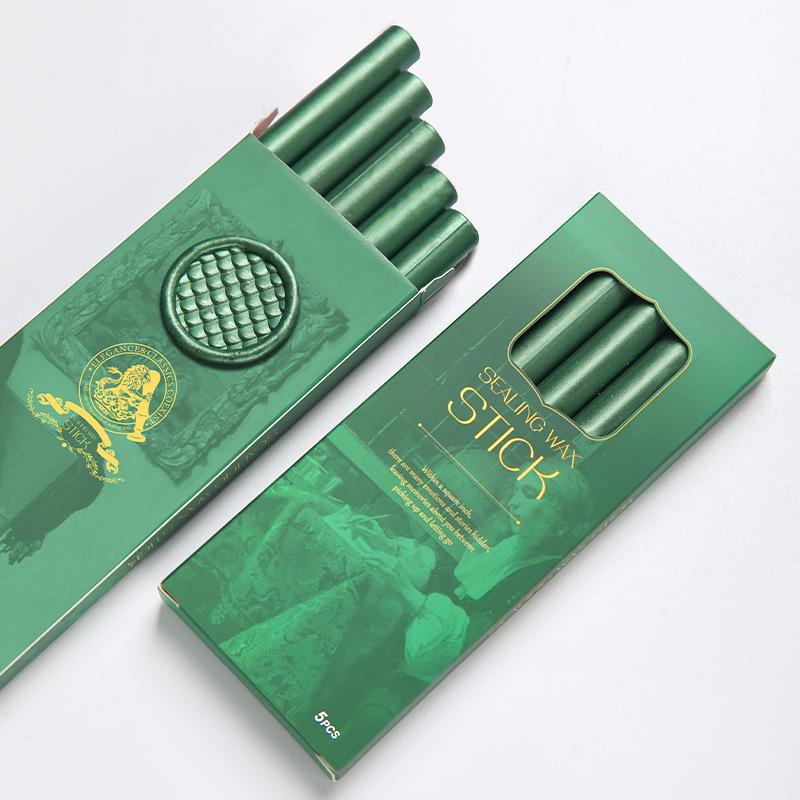 5PCS/Pack Boxed Wax Seal Sticks, Fire Paint Wax Stick Multi-color for You To Choose, Can Be Used with Glue Gun