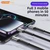 Shunwangshun High-End 3-in-1 240W Super Fast Charging Cable for Mobile Phones