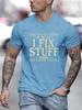 Summer Men's Short Sleeve T-shirt Top Loose Large 3D Printed Men's T-Shirt Oversized Funny Graphic Tees for Men Sum