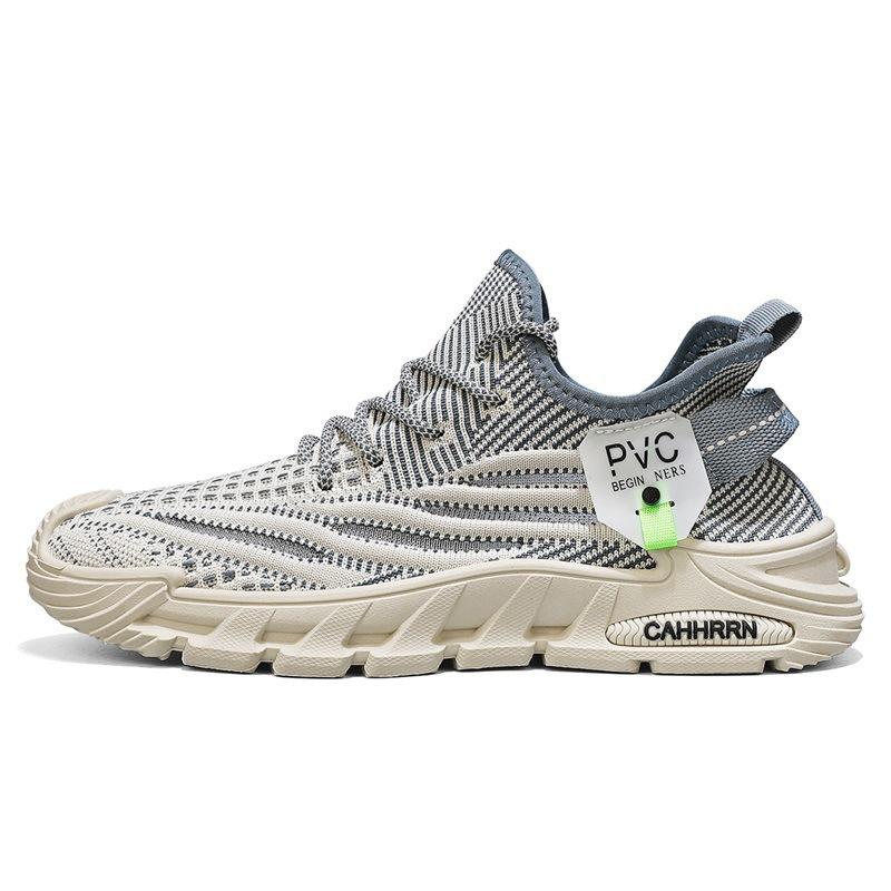 Neue Frühjahrs- und Sommer-Fliegenweberei, dünne, atmungsaktive Low-Top-Sneaker, Schnürung, Lauf-Plattform, Dad-Schuhe