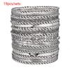 Bohemian-Style 12-Piece Multi-Layer Alloy Bracelet Set for Women